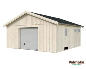 Palmako Andre Garage 32,1 m²/inv. 28,5 m², med port, obehandlad