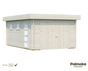 Palmako Rasmus Garage 19,8 m²/inv. 19 m², med port, obehandlad