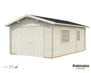 Palmako Roger Garage 19,8 m²/inv. 19 m², med port, impr. natur