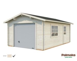 Palmako Roger Garage 19,8 m²/inv. 19 m², med port, impr. natur