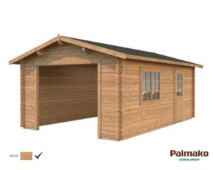 Palmako Roger Garage 19,8 m²/inv. 19 m², utan port brun, impr.