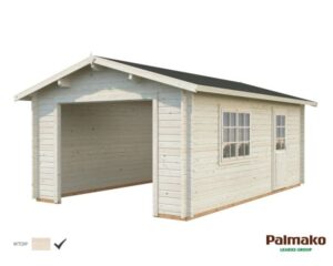 Palmako Roger Garage 19,8 m²/inv. 19 m², utan port, impr. natur