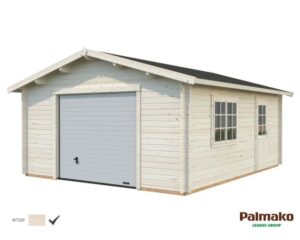 Palmako Roger Garage 24,8 m²/inv. 23,9 m², med port, impr. natur