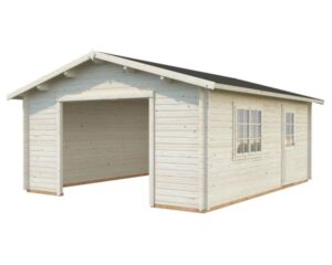 Palmako Roger Garage 24,8 m²/inv. 23,9 m², utan dörrar, impr. natur