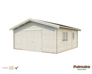 Palmako Roger Garage 29,2 m²/inv. 27,7 m², med port, obehandlad