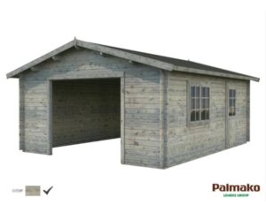 Palmako Roger Garage 29,2 m²/inv. 27,7 m², utan port grå, impr.