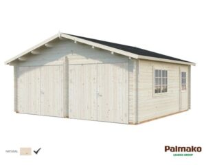 Palmako Roger Garage 29,3 m²/inv. 28,4 m², med port, obehandlad